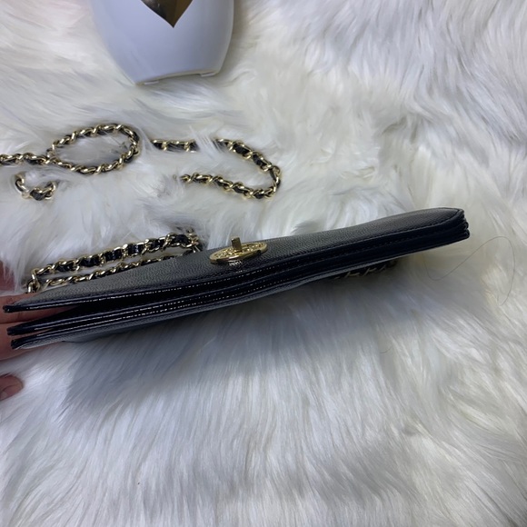 ✨Tory Burch Adalyn Crossbody Turnlock Black Clutch - Picture 10 of 15